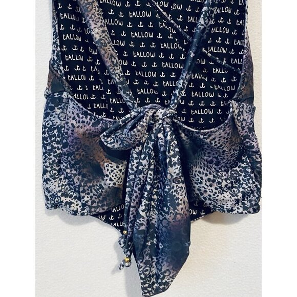 Tallow Swimsuit Womens 8 Animal Print One Piece Backless Cheeky Boho Beachy - Picture 4 of 7